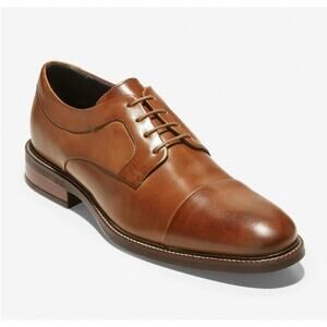COLE HAAN Men’s Hartsfield Leather Cap Toe Oxfords Size 11.5 Brown Tan